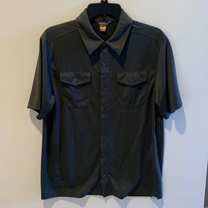 Eddie Bauer polo button down dark gray men’s medium